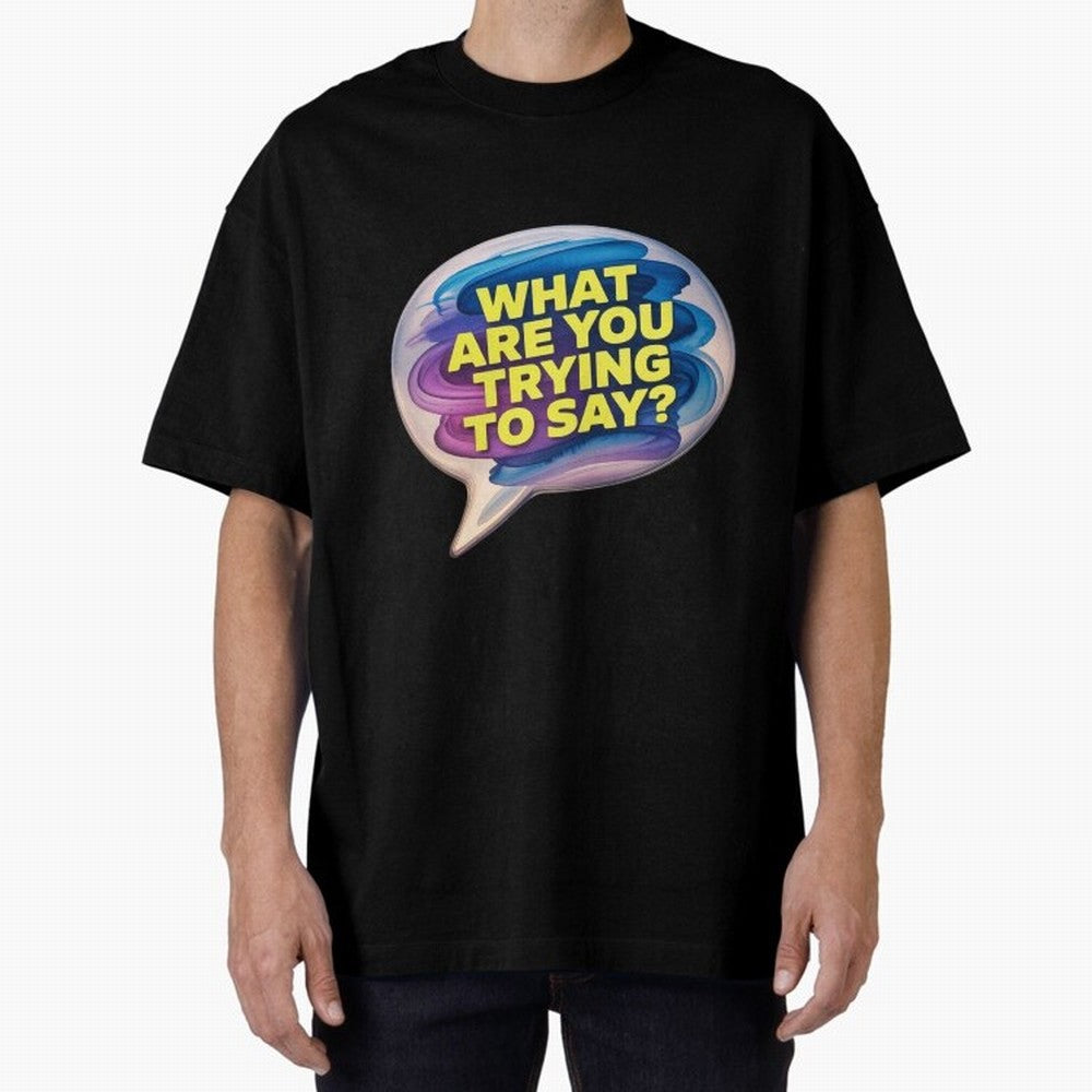 A photograph of a vibrant, oversized speech bubble Oversized T-Shirt Upgrade FIFA World Cup 2026 Group Stage Spirit, Made for France, Messi, CR7 and Mbappe, Vintage Soccer Flavor, Modern Football Stars, National Flags and Final Night Emotion; Made