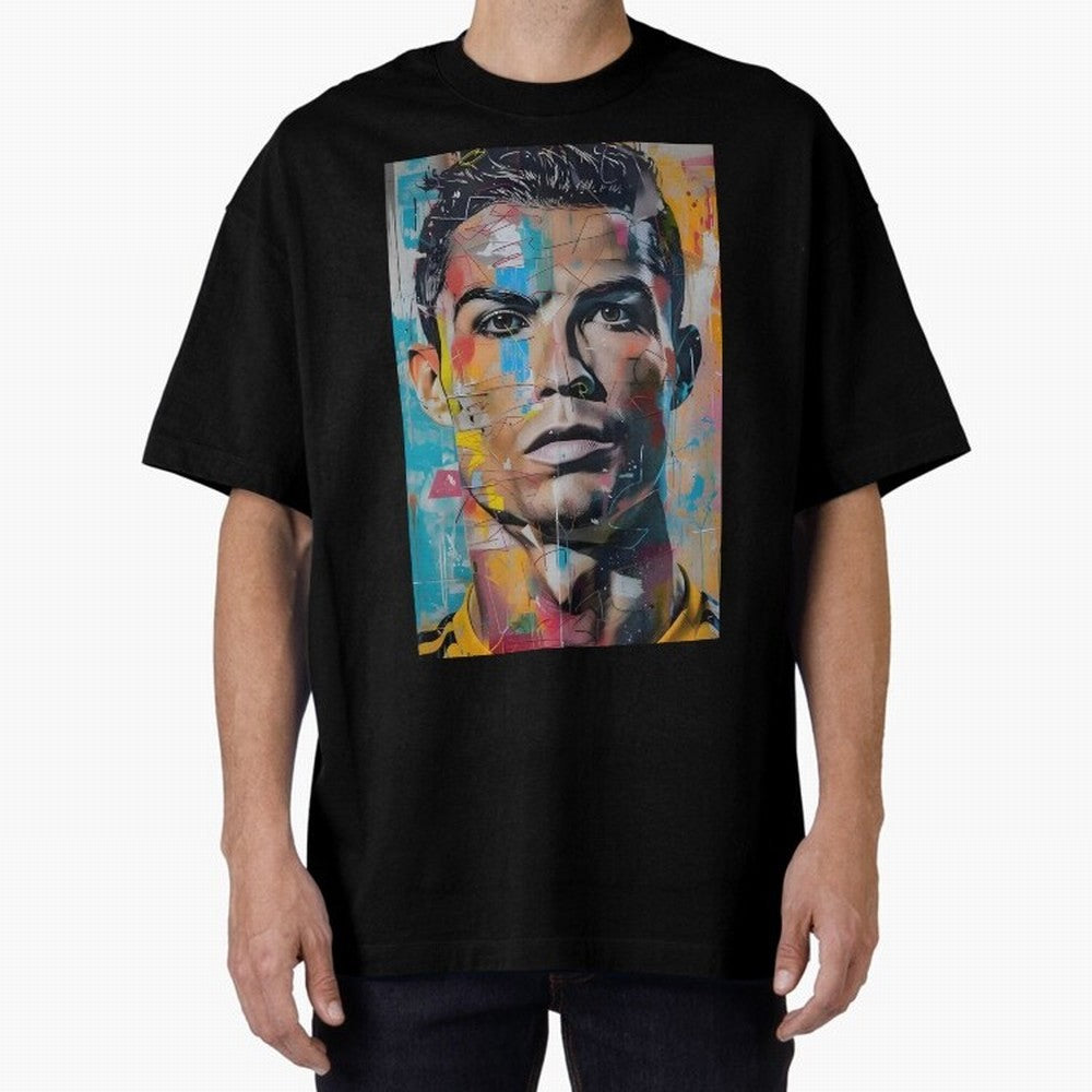 Christiano Ronaldo Oversized T-Shirt Support FIFA World Cup 2026 Group Stage Inspired by CR7 and Messi, Germany Energy, Goal Celebration Energy, Supporter Heritage, Football Icons and Worldwide Tournament Joy; Perfect for Fans, Collectors, Family