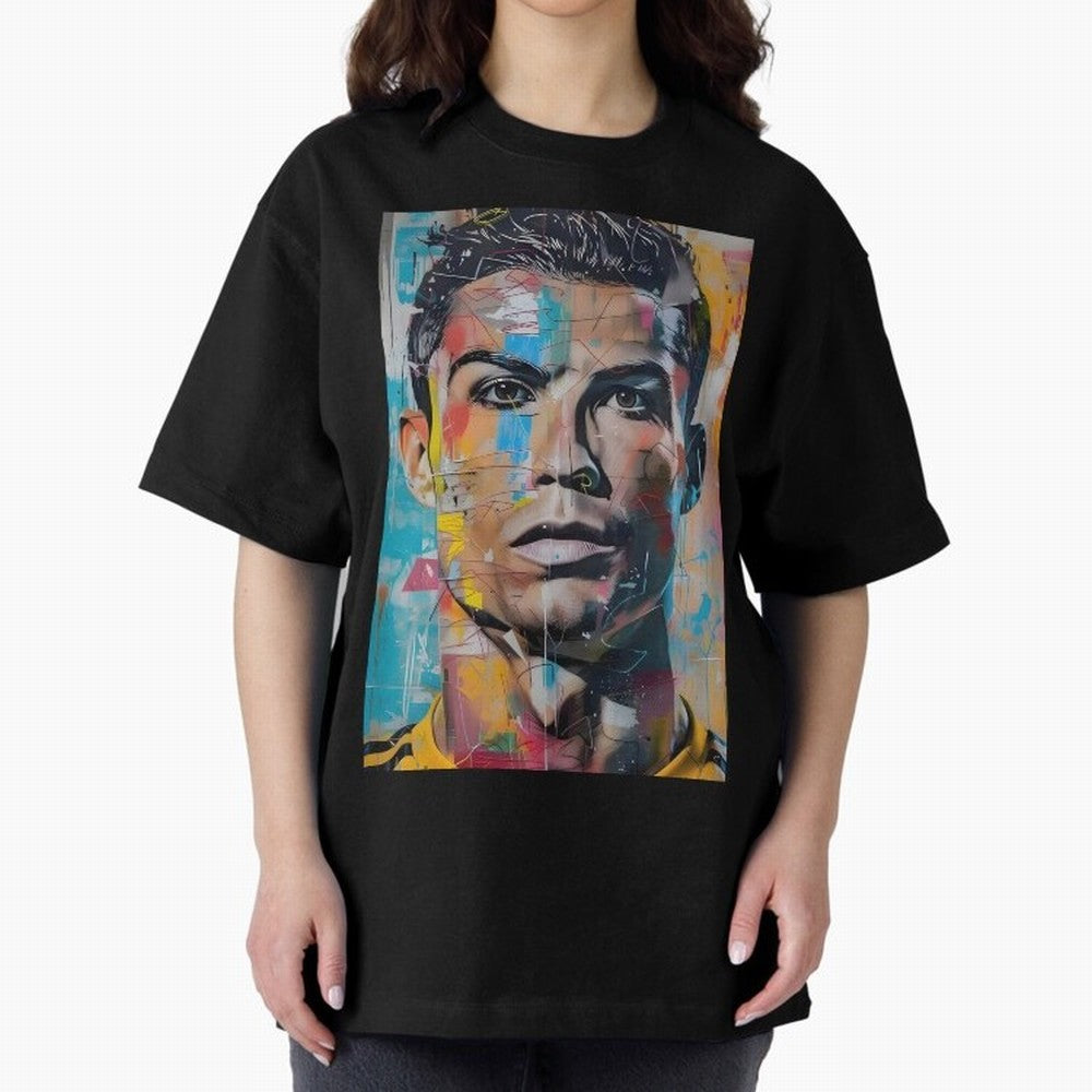 Christiano Ronaldo Oversized T-Shirt Support FIFA World Cup 2026 Group Stage Inspired by CR7 and Messi, Germany Energy, Goal Celebration Energy, Supporter Heritage, Football Icons and Worldwide Tournament Joy; Perfect for Fans, Collectors, Family