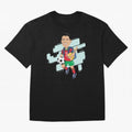 BACK TO SCHOOL - CARICATURE - CHRISTIANO - RONALDO Oversized T-Shirt Relive FIFA World Cup 2026 Group Stage Spirit, with France, Haaland, Match Day Excitement, Supporter Culture, Golden Goals and Global Football Passion; Ideal for Football Dads,