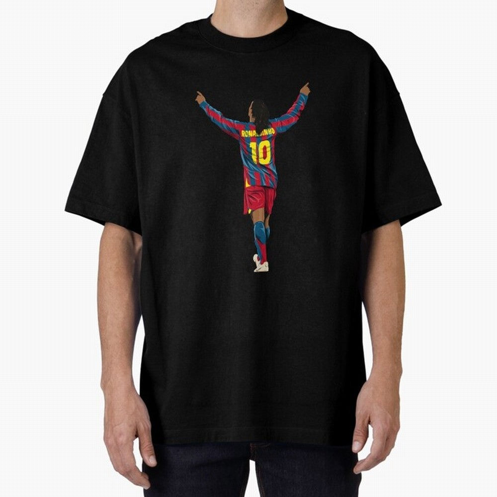 Ronaldinho Oversized T-Shirt Celebrate the Next Chapter of Match Day Hype around FIFA World Cup 2026, Messi and Cristiano Ronaldo, France, Football History, Final Match Energy, Crowd Noise and Once in a Lifetime Moments; Perfect for Fans,