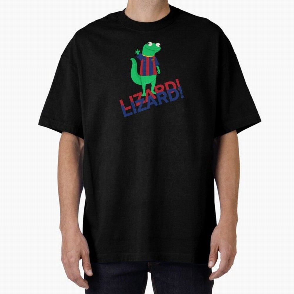 Viral lizard meme fcbarcelona Oversized T-Shirt Show Up for the Glory of FIFA World Cup 2026 USA Canada Mexico for Fans of Messi and England, France and Netherlands, Bringing Global Supporter Spirit, Legendary Goals, National Colors and Tournament