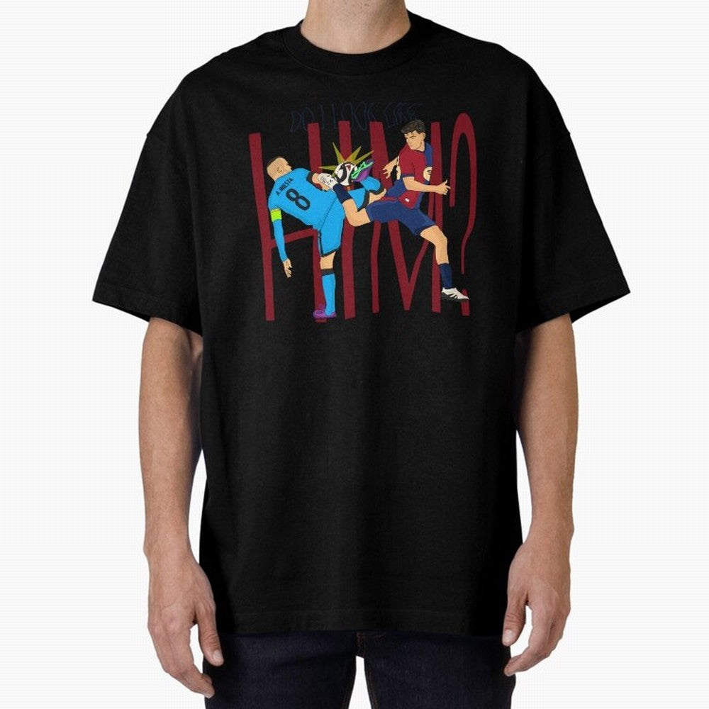 Iniesta and pedri the past and present Oversized T-Shirt Support the Legends of FIFA World Cup 2026 Group Stage for Fans of Messi and Spain and Netherlands, Bringing Match Day Excitement, Supporter Culture, Golden Goals and Global Football Passion;