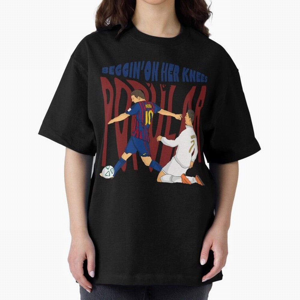 Messi and Ronaldo elclassico moment Oversized T-Shirt Wear the Spirit of the FIFA World Cup 2026 Group Stage Journey through Haaland and Mbappe Highlights, Argentina Pride, Soccer Culture, Superstar Moments, National Team Dreams and Competitive