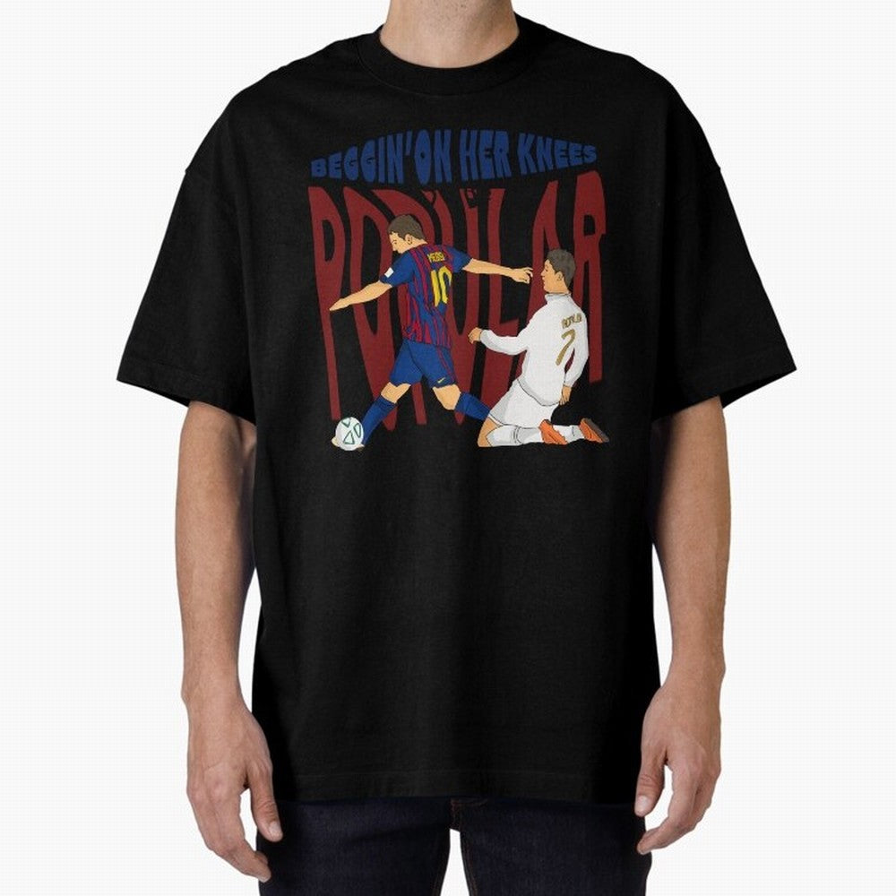 Messi and Ronaldo elclassico moment Oversized T-Shirt Wear the Spirit of the FIFA World Cup 2026 Group Stage Journey through Haaland and Mbappe Highlights, Argentina Pride, Soccer Culture, Superstar Moments, National Team Dreams and Competitive
