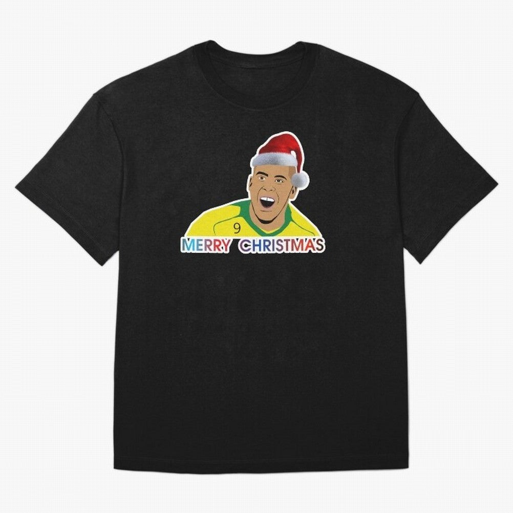 Ronaldo Christmas illustration Oversized T-Shirt Experience Global Football Passion for FIFA World Cup 2026, Capturing Messi, Neymar and Mbappe, England, Soccer Culture, Superstar Moments, National Team Dreams and Competitive Fire; Great for Watch
