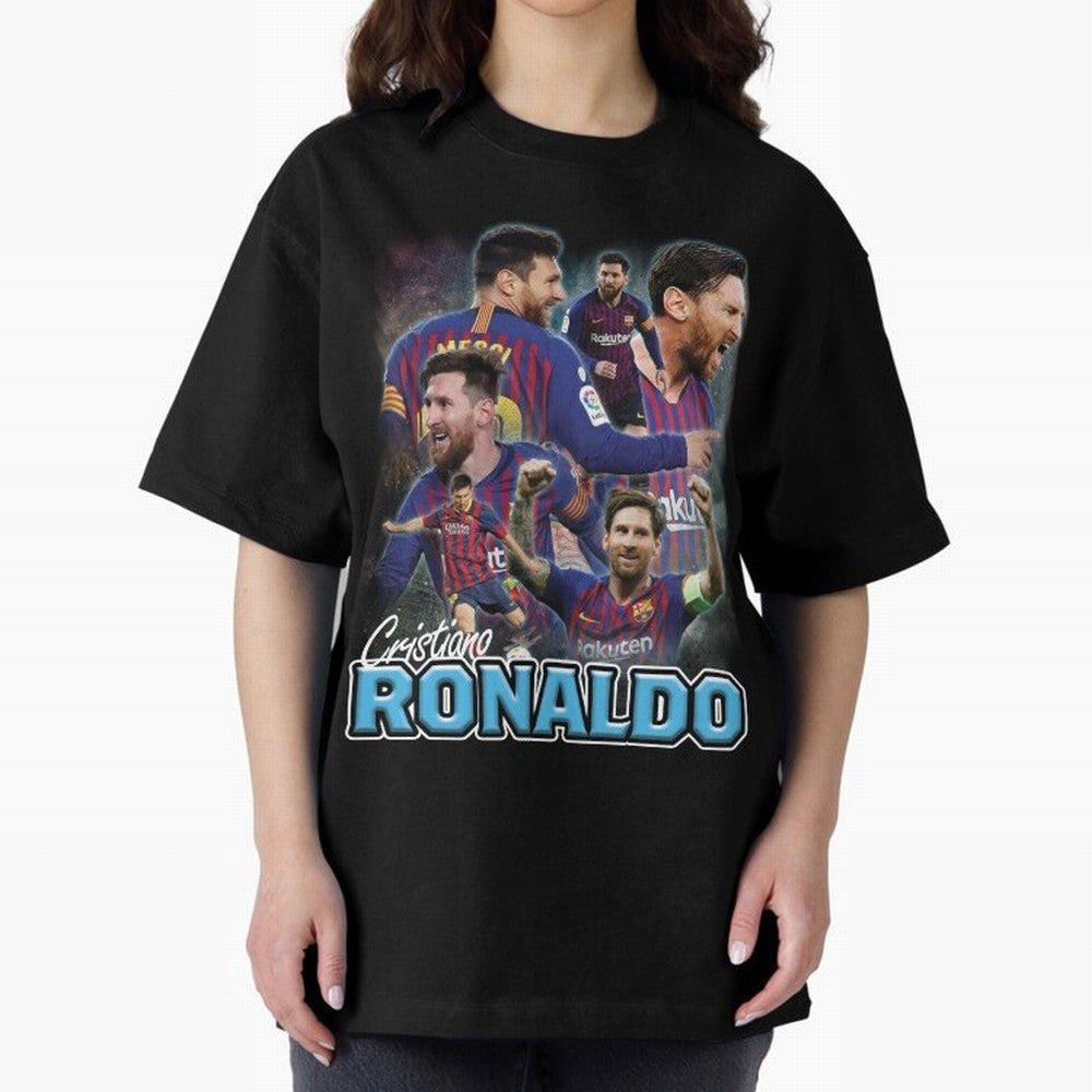 Ronaldo / Messi Pardoy Shirt Oversized T-Shirt Bring a Champion Mindset to Match Day Hype around FIFA World Cup 2026, Mbappe and Neymar, Argentina and Brazil, Tournament Hype, Historic Matchups, Family Viewing Parties and Global Sports Pride; Ideal