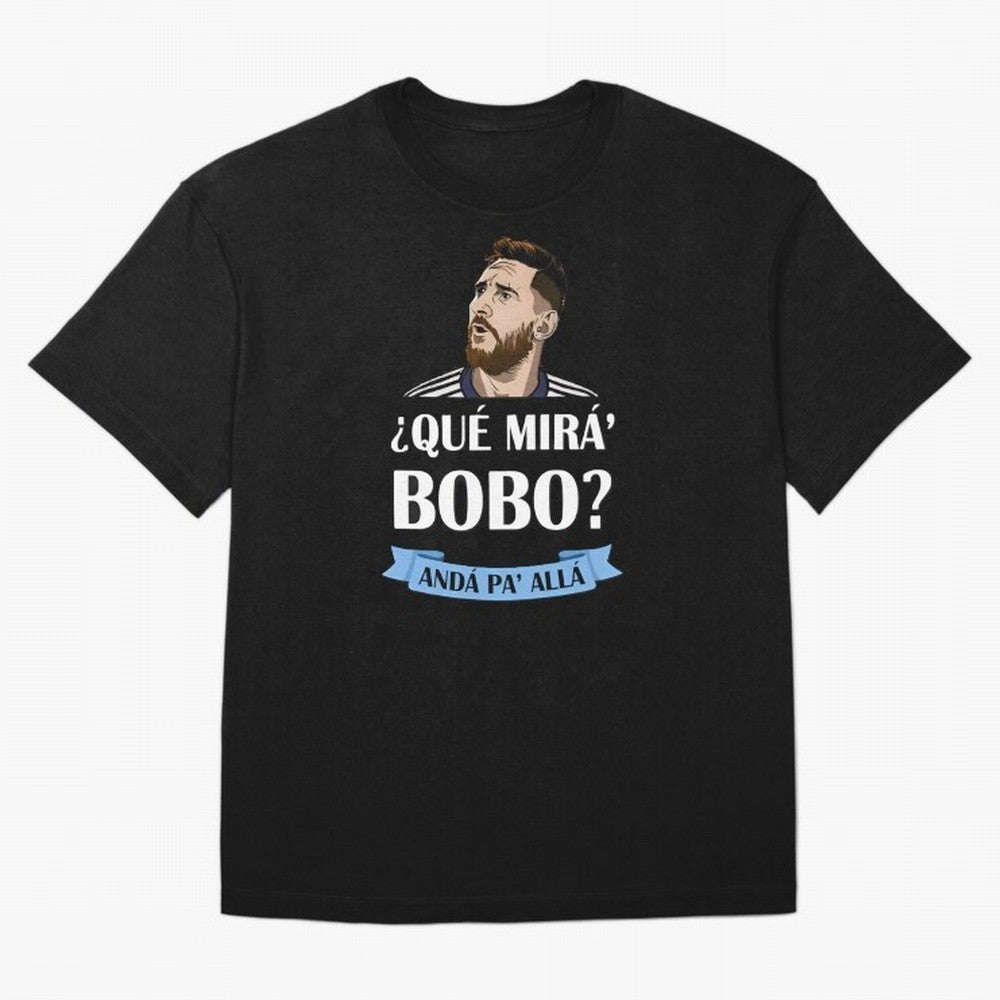 Lionel messi Que mira bobo Oversized T-Shirt Celebrate the Road through FIFA World Cup 2026 Group Stage Spirit, Centered on England and Germany, CR7 and Messi, Vintage Soccer Flavor, Modern Football Stars, National Flags and Final Night Emotion;