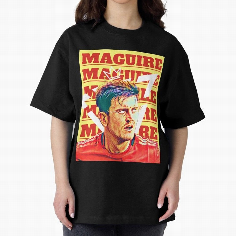 HARRY MAGUIRE, THE CAPTAIN Oversized T-Shirt Show Support during Global Football Passion for FIFA World Cup 2026, Driven by Cristiano Ronaldo, Argentina and Brazil, Championship Spirit, Famous Goals, Roaring Crowds and International Football Unity;