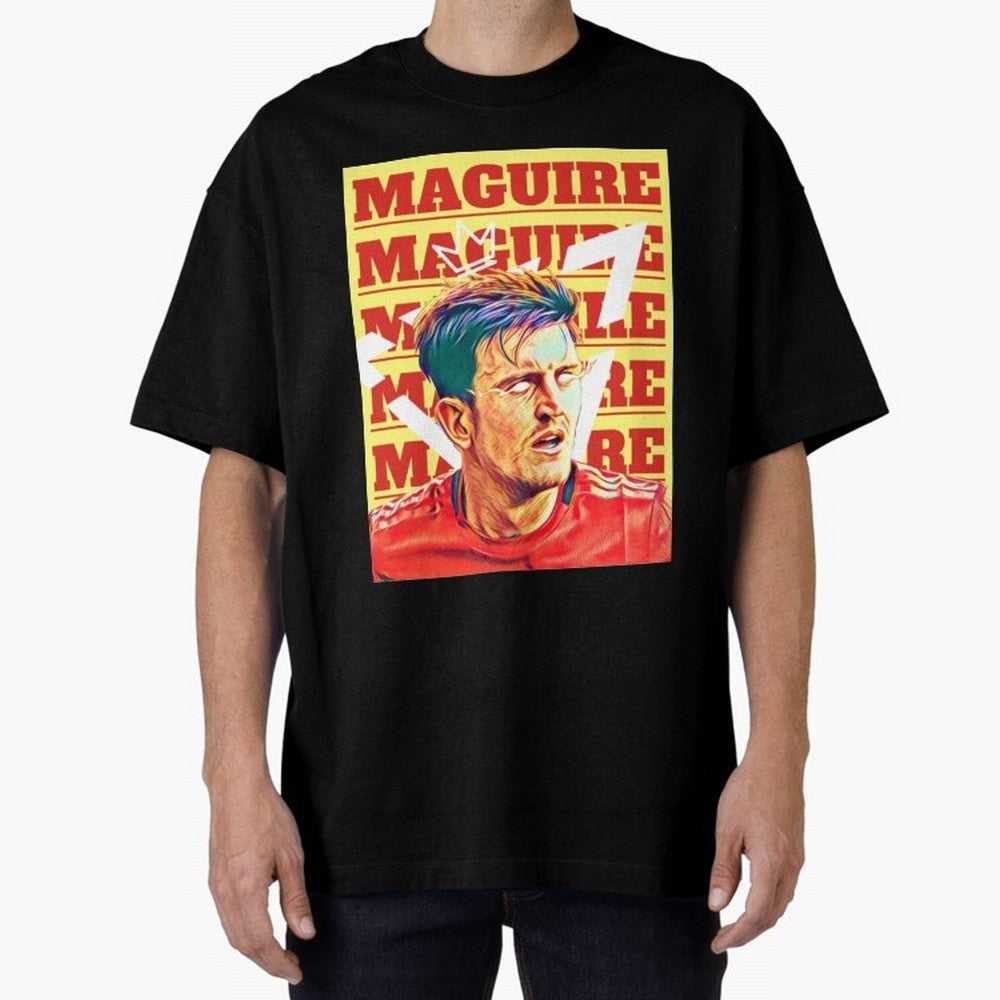HARRY MAGUIRE, THE CAPTAIN Oversized T-Shirt Show Support during Global Football Passion for FIFA World Cup 2026, Driven by Cristiano Ronaldo, Argentina and Brazil, Championship Spirit, Famous Goals, Roaring Crowds and International Football Unity;