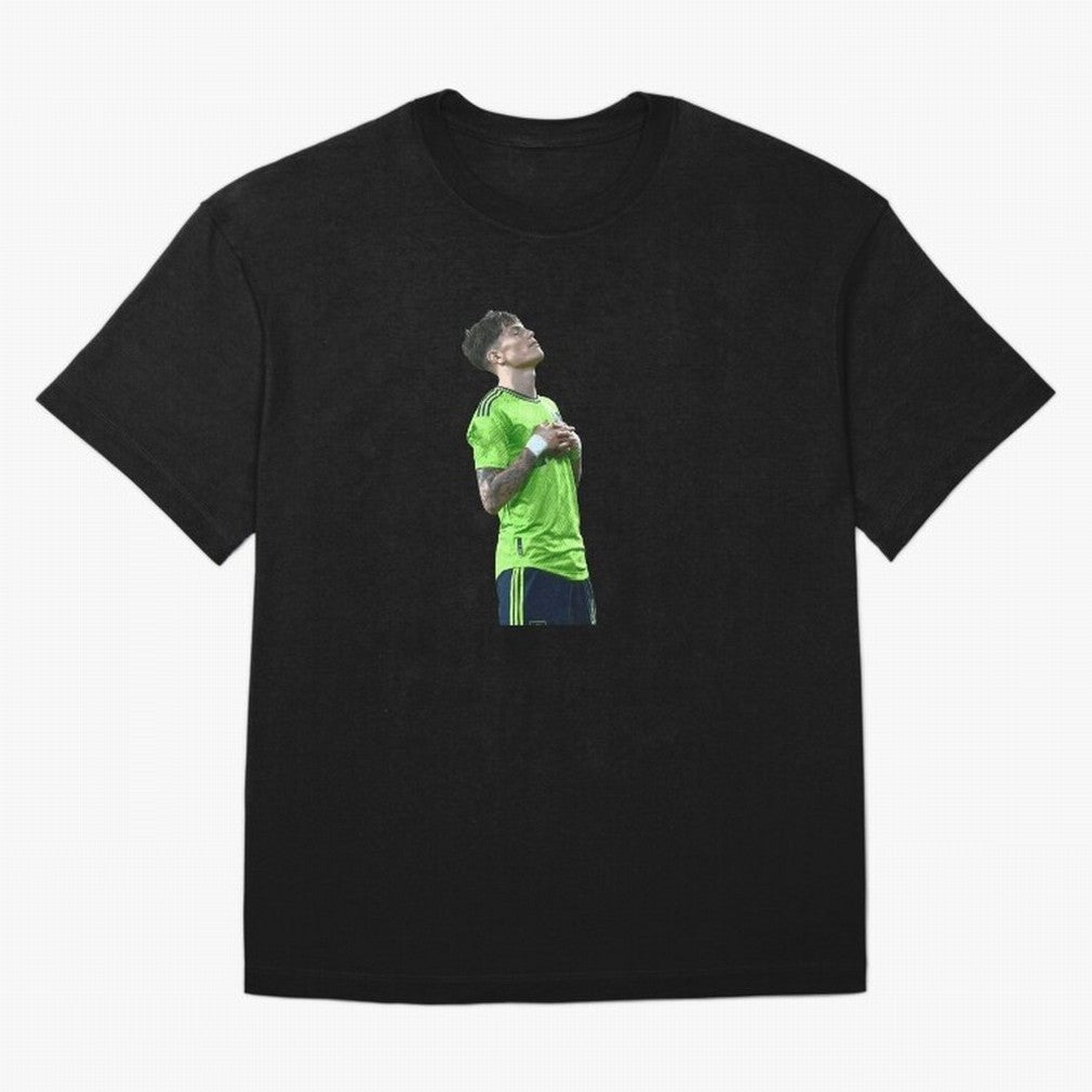 Alejandro Garnacho Oversized T-Shirt Elevate Global Football Passion for FIFA World Cup 2026 USA Canada Mexico, Centered on Haaland, France and Portugal, Vintage Soccer Flavor, Modern Football Stars, National Flags and Final Night Emotion; Made for