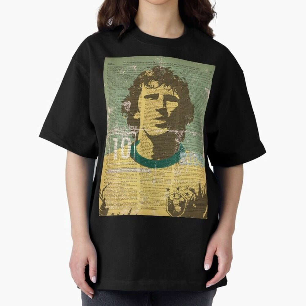 ZICO Oversized T-Shirt Enjoy FIFA World Cup 2026 Group Stage Driven by Messi, Neymar and Mbappe, France Energy, Classic Soccer Heritage, Championship Pressure, Fan Loyalty and International Pride; Perfect for Supporters Who Want Bold Football
