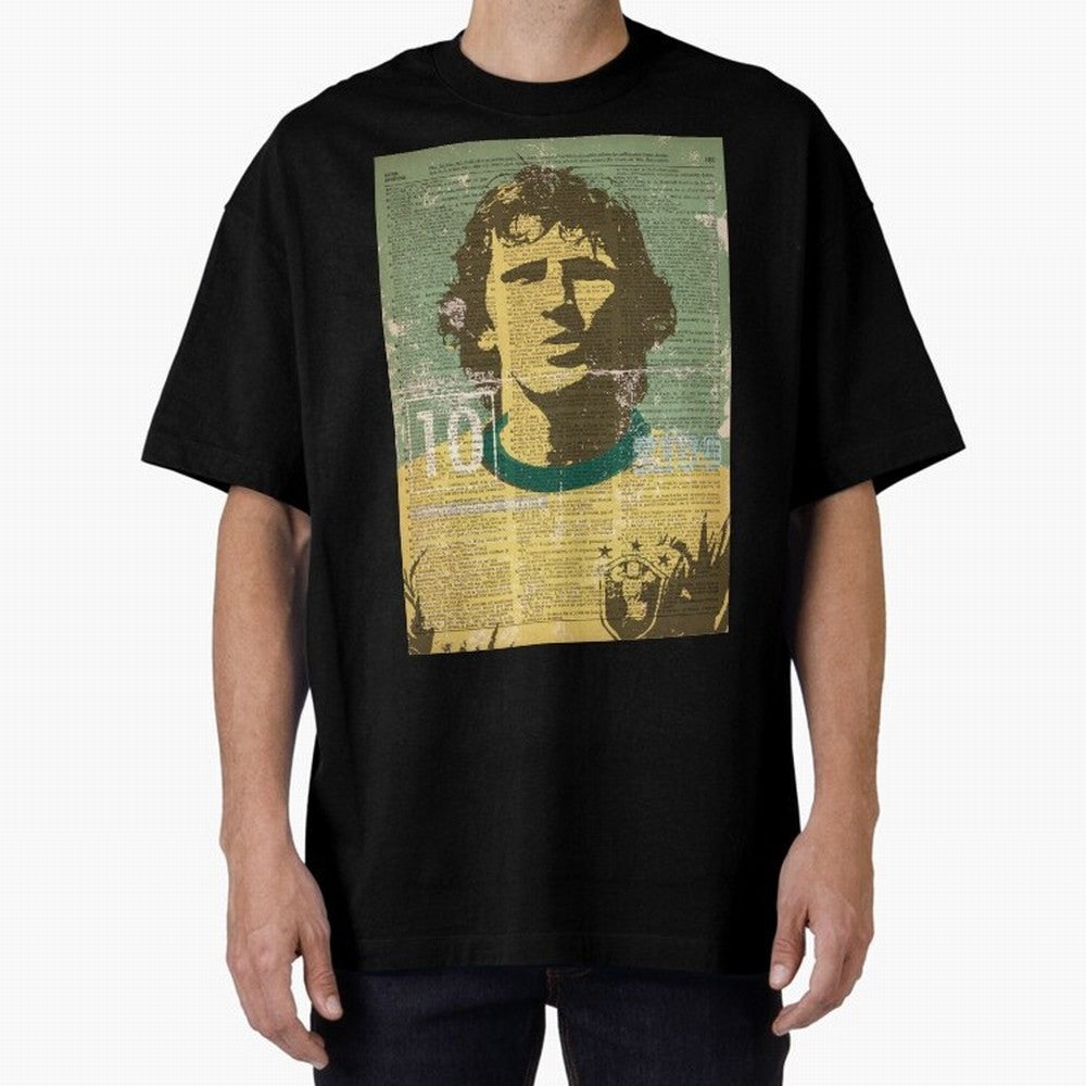 ZICO Oversized T-Shirt Enjoy FIFA World Cup 2026 Group Stage Driven by Messi, Neymar and Mbappe, France Energy, Classic Soccer Heritage, Championship Pressure, Fan Loyalty and International Pride; Perfect for Supporters Who Want Bold Football