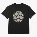 Philately Soccer Ball Oversized T-Shirt Feel Match Day Hype around FIFA World Cup 2026 USA Canada Mexico, Messi, Argentina, France and Brazil, Football Festival Excitement, Trophy Ambitions, Country Rivalries and Star Player Buzz; Great for Watch