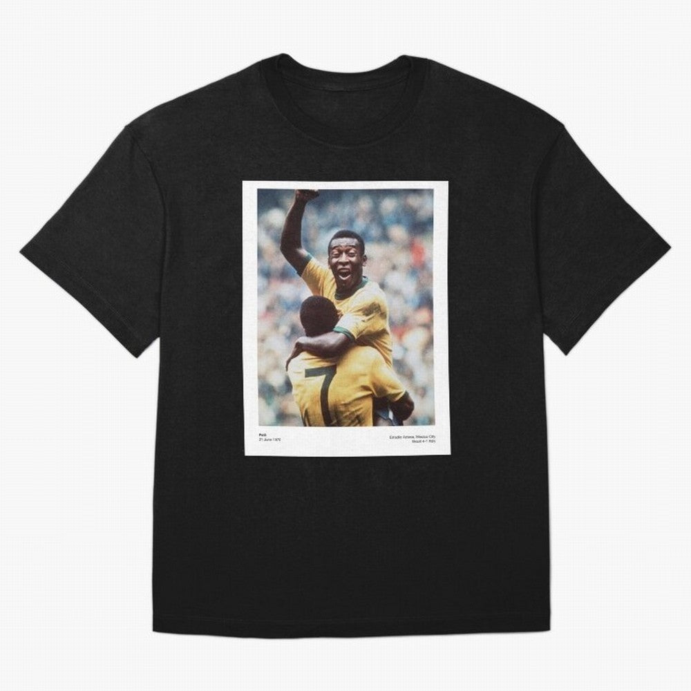 Pele Oversized T-Shirt Honor Football Greatness during FIFA World Cup 2026 Spirit, Driven by Spain, Mbappe and Neymar, Sports Nostalgia, International Competition, Famous Players and Unforgettable Victories; Great for Watch Parties, Sports Bars,