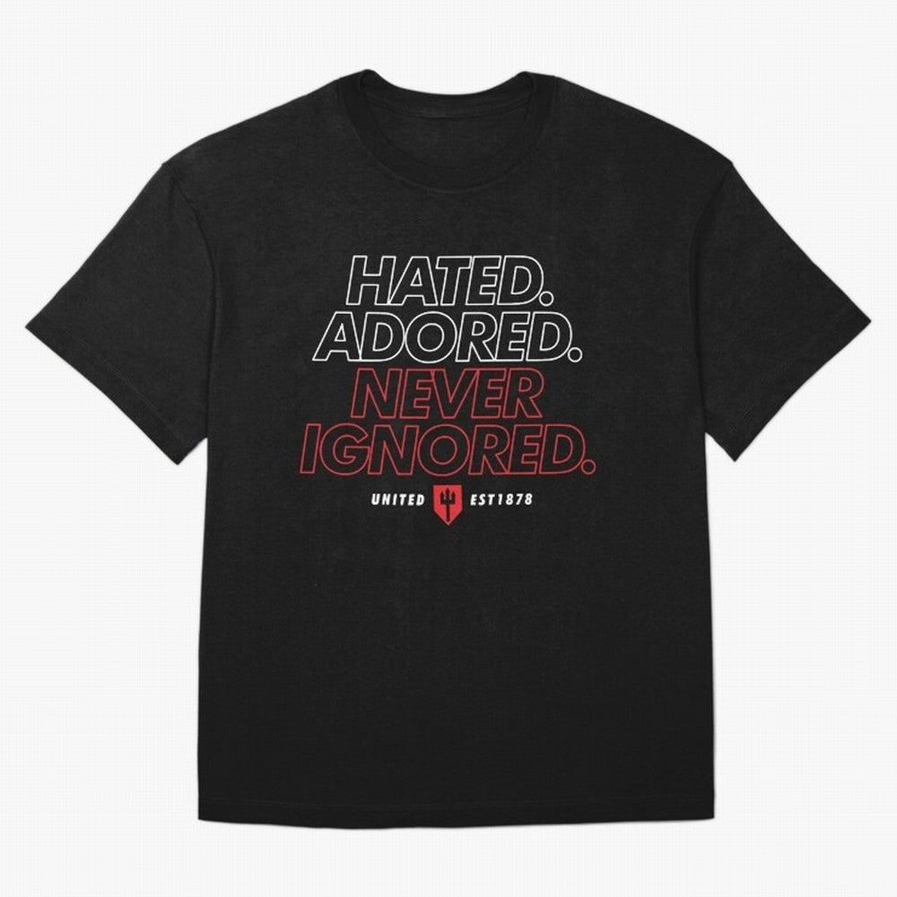 Hated, Adored, Never Ignored - Manchester United! Oversized T-Shirt Join Supporters Worldwide for FIFA World Cup 2026 Spirit, Celebrating Argentina, Cristiano Ronaldo, Haaland and CR7, Vintage Soccer Flavor, Modern Football Stars, National Flags