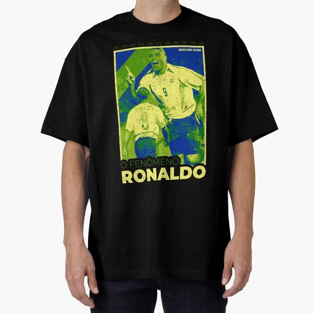 Ronaldo - Street Art - Soccer Icons Oversized T-Shirt Follow the Road to FIFA World Cup 2026 Group Stage Centered on Mbappe, England, France and Netherlands Energy, Tournament Hype, Historic Matchups, Family Viewing Parties and Global Sports Pride;