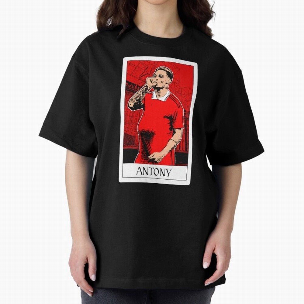 Antony Oversized T-Shirt Show Match Day Excitement for Global Football Passion for FIFA World Cup 2026 Group Stage, Capturing Haaland and Mbappe, Argentina, France and Brazil, Vintage Soccer Flavor, Modern Football Stars, National Flags and Final