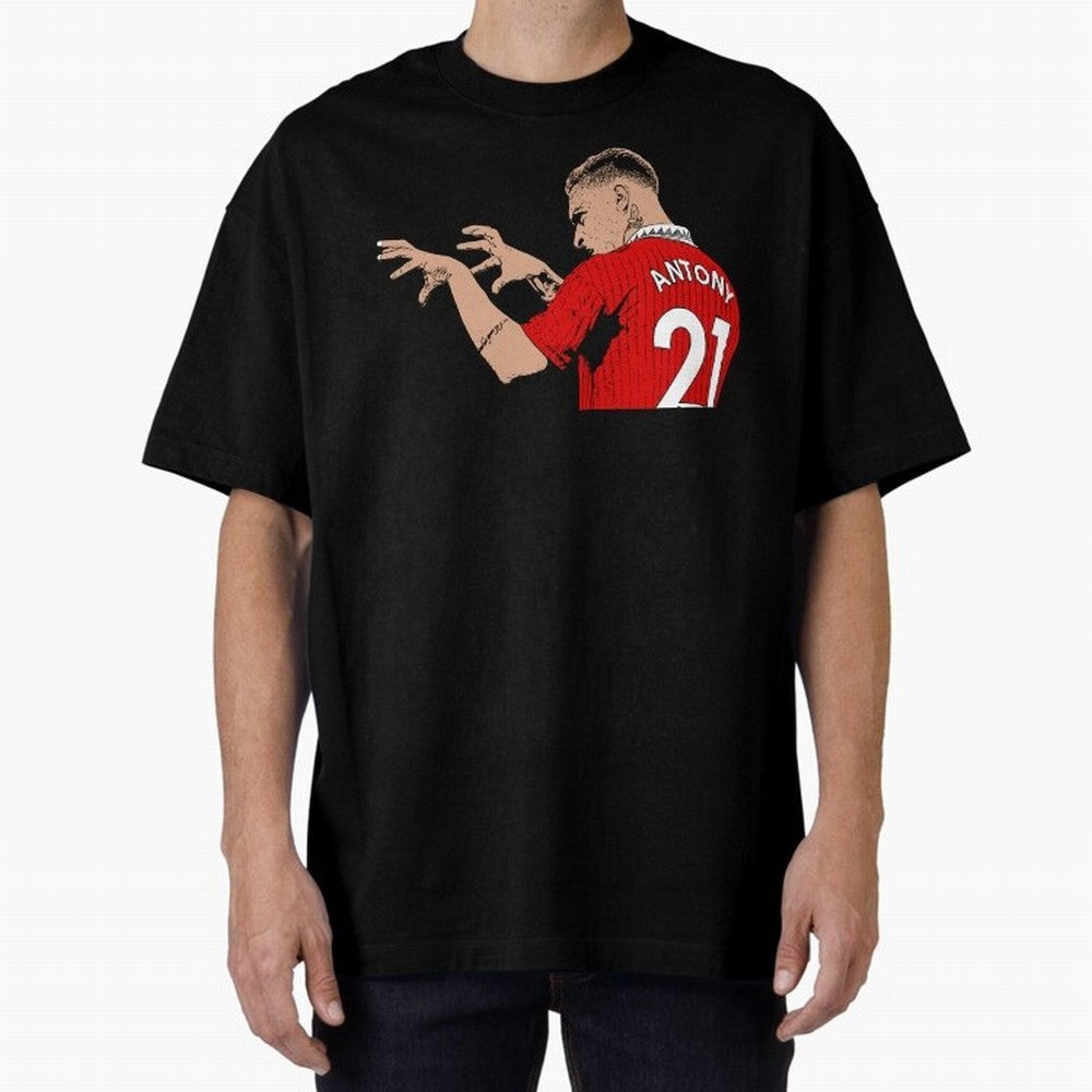 Antony Oversized T-Shirt Celebrate the Magic of FIFA World Cup 2026 Spirit, Featuring Portugal, Mbappe, Vintage Soccer Flavor, Modern Football Stars, National Flags and Final Night Emotion; Ideal for Fans Who Follow Messi, Cristiano Ronaldo, CR7,