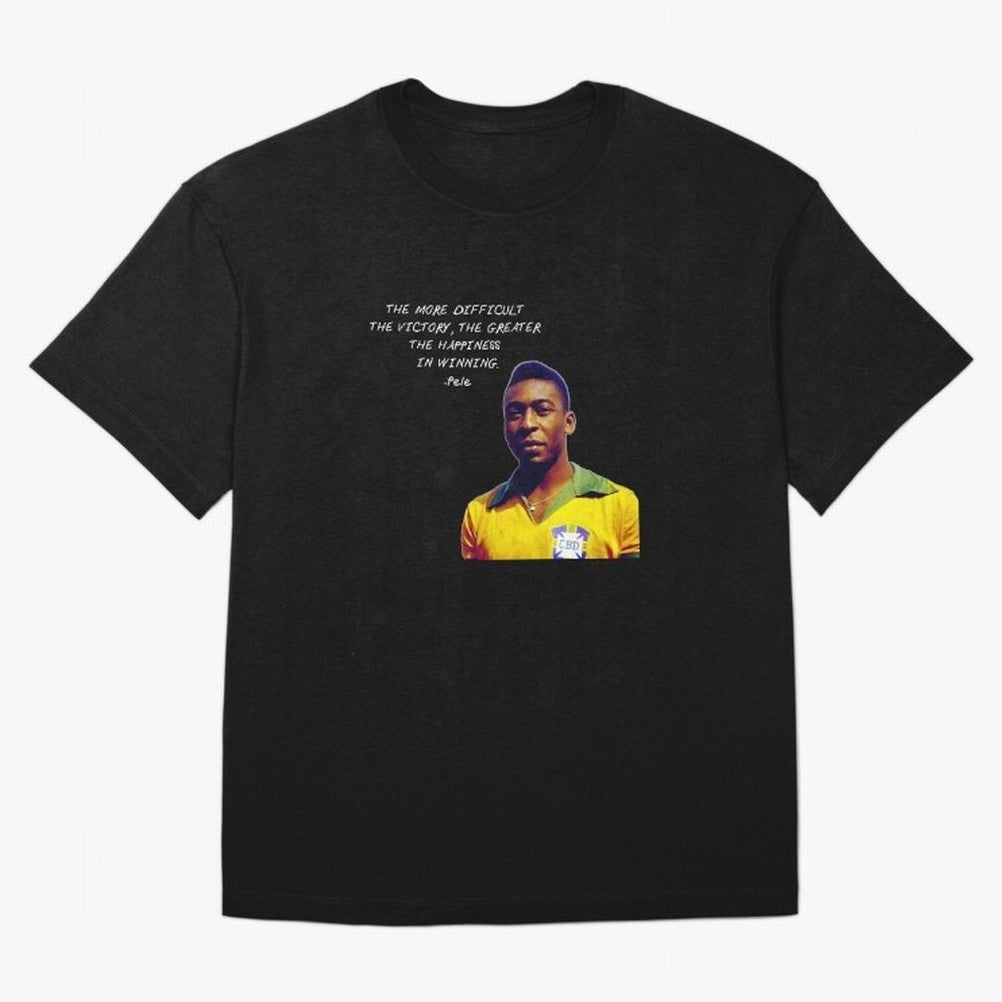 Pele Quote Oversized T-Shirt Support Iconic Players in FIFA World Cup 2026 Spirit, Built around Argentina, France and Brazil, Neymar, Haaland and Cristiano Ronaldo, Football Passion, Legendary Performances, Festival Vibes and Supporter Community;