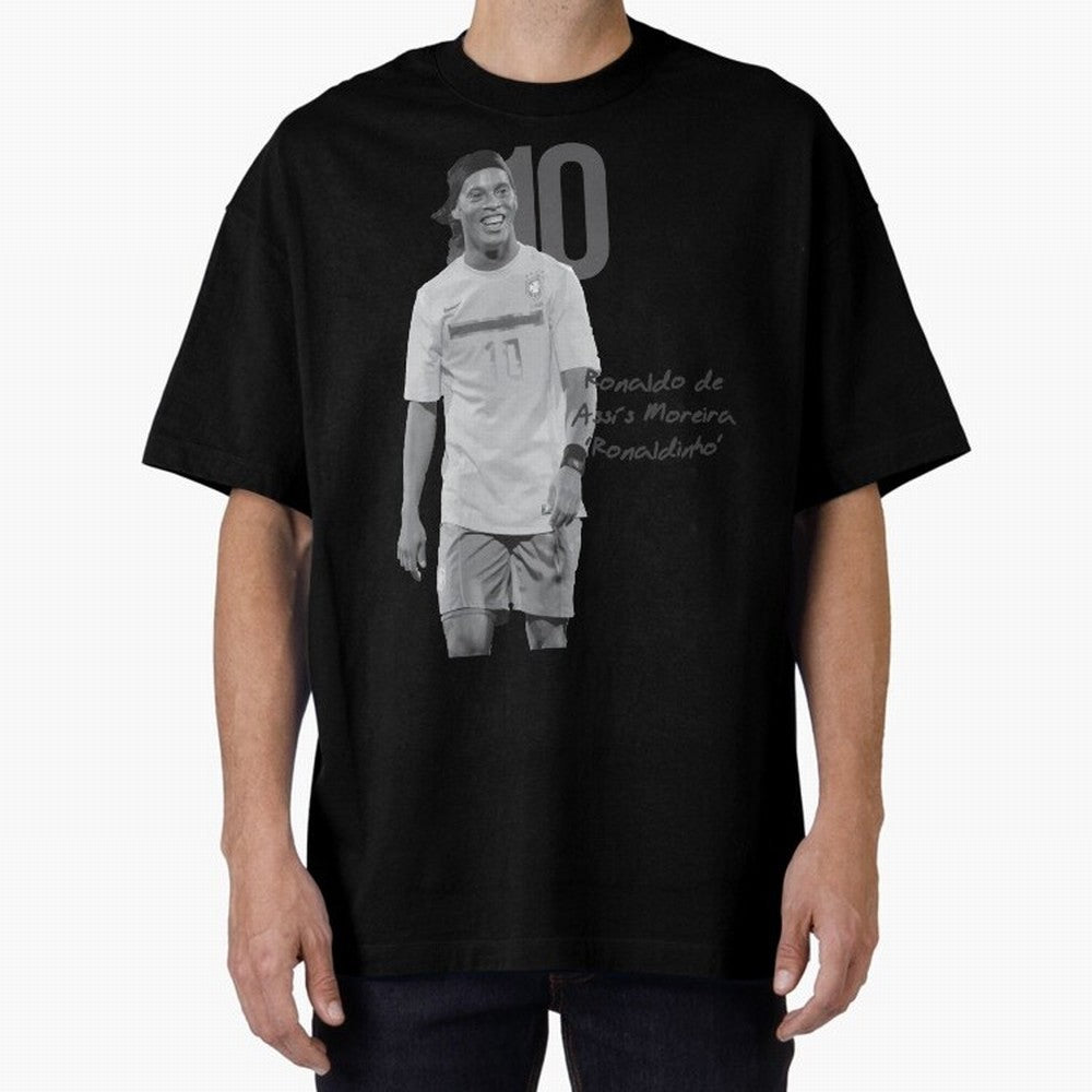 Ronaldo de Assis Moreira Ronaldinho Oversized T-Shirt Fuel Your Fan Pride for Global Football Passion for FIFA World Cup 2026 Group Stage, Featuring Haaland, Portugal, Champion Mindset, Group Stage Buzz, Knockout Tension and Passionate Fan Culture;