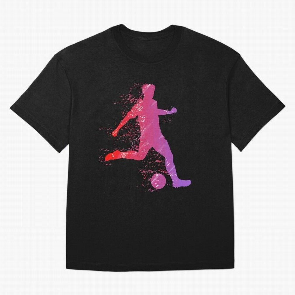Soccer Player Shoot Oversized T-Shirt Stand Out with Spirit from FIFA World Cup 2026 Group Stage for Fans of Messi, CR7 and Mbappe and England, Bringing Championship Spirit, Famous Goals, Roaring Crowds and International Football Unity; Perfect for