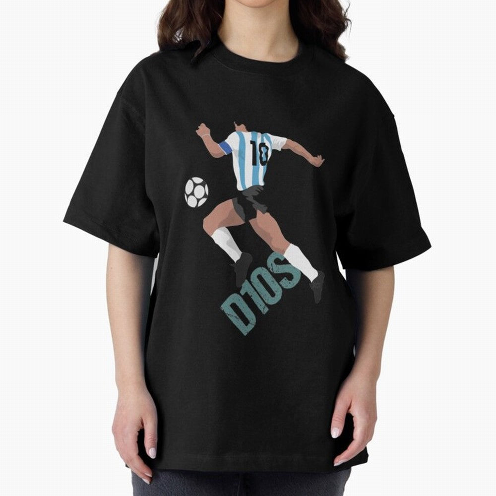 D10S Oversized T-Shirt Celebrate Global Passion for Global Football Passion for FIFA World Cup 2026, Driven by Neymar, Haaland and Cristiano Ronaldo, Brazil, Football Passion, Legendary Performances, Festival Vibes and Supporter Community; Ideal