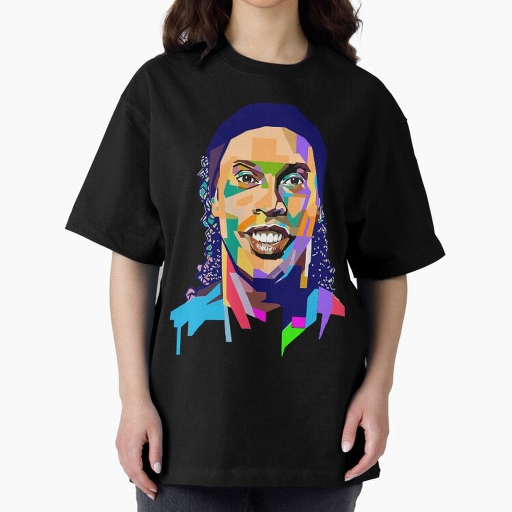 Ronaldinho Oversized T-Shirt Discover Match Day Hype around FIFA World Cup 2026, Messi, CR7 and Mbappe, Argentina and Brazil, Retro Football Energy, Iconic Rivalries, Trophy Chase Drama and Stadium Atmosphere; Ideal for Passionate Fans Who Love