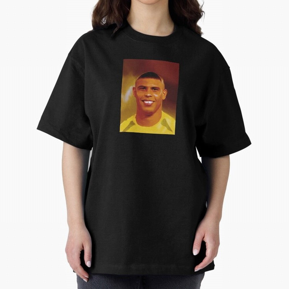 Ronaldo Nazario Digital Painting Oversized T-Shirt Carry FIFA World Cup 2026 Connected to Messi, Neymar and Mbappe, Spain and Netherlands Energy, Retro Football Energy, Iconic Rivalries, Trophy Chase Drama and Stadium Atmosphere; Perfect for