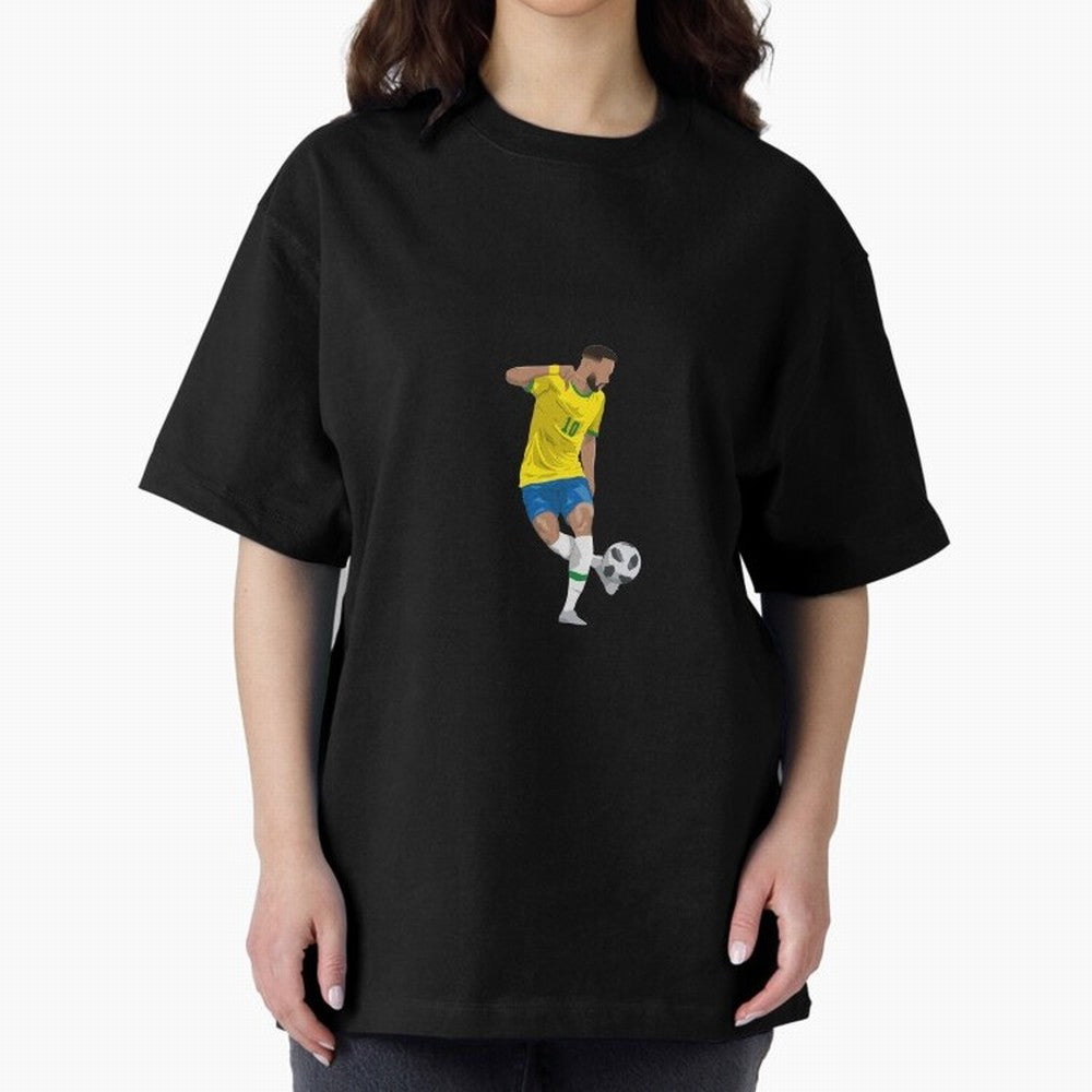 Neymar JR Minimalist Oversized T-Shirt Turn Up for the FIFA World Cup 2026 USA Canada Mexico Journey through Messi and Cristiano Ronaldo Highlights, France and Portugal Pride, Football Passion, Legendary Performances, Festival Vibes and Supporter
