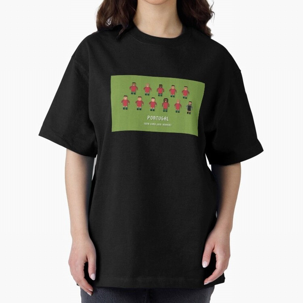Portugal Euro 2016 Winning Squad Oversized T-Shirt Back the Journey through FIFA World Cup 2026 Group Stage for Fans of CR7 and France and Portugal, Bringing Champion Mindset, Group Stage Buzz, Knockout Tension and Passionate Fan Culture; Made for