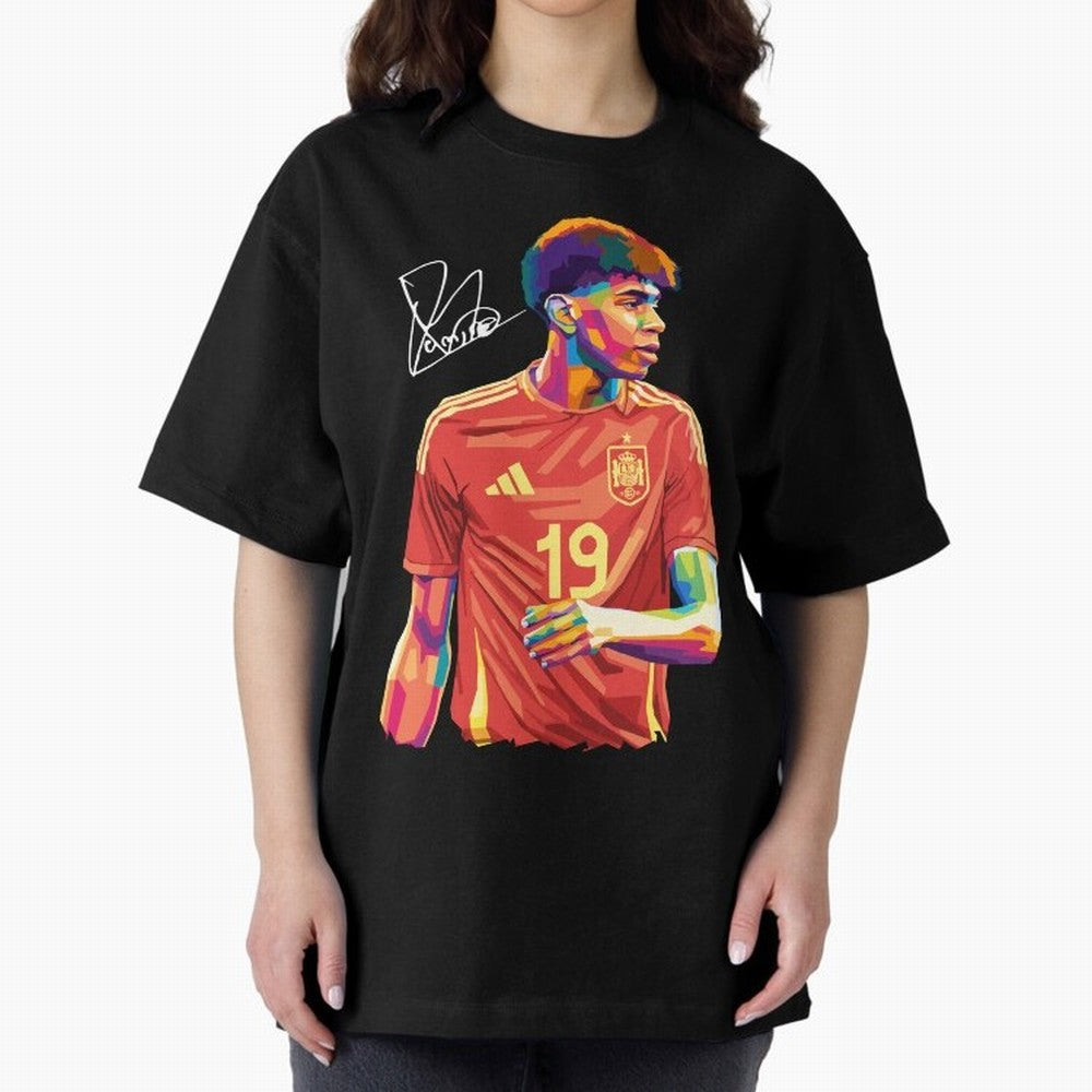 Lamine Yamal Pop Art Oversized T-Shirt Bring Home FIFA World Cup 2026 for Fans of Messi, CR7 and Mbappe and France and Portugal, Bringing Worldwide Fan Energy, Dramatic Goals, Stadium Lights and Championship Celebrations; Ideal for Fans Who Follow