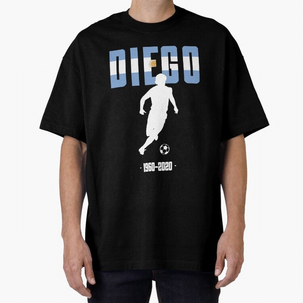 Diego 1960-2020 Oversized T-Shirt Turn Every Weekend Toward FIFA World Cup 2026 Group Stage Filled with CR7, Portugal, Spain and Germany Energy, Champion Mindset, Group Stage Buzz, Knockout Tension and Passionate Fan Culture; Perfect for Fans,