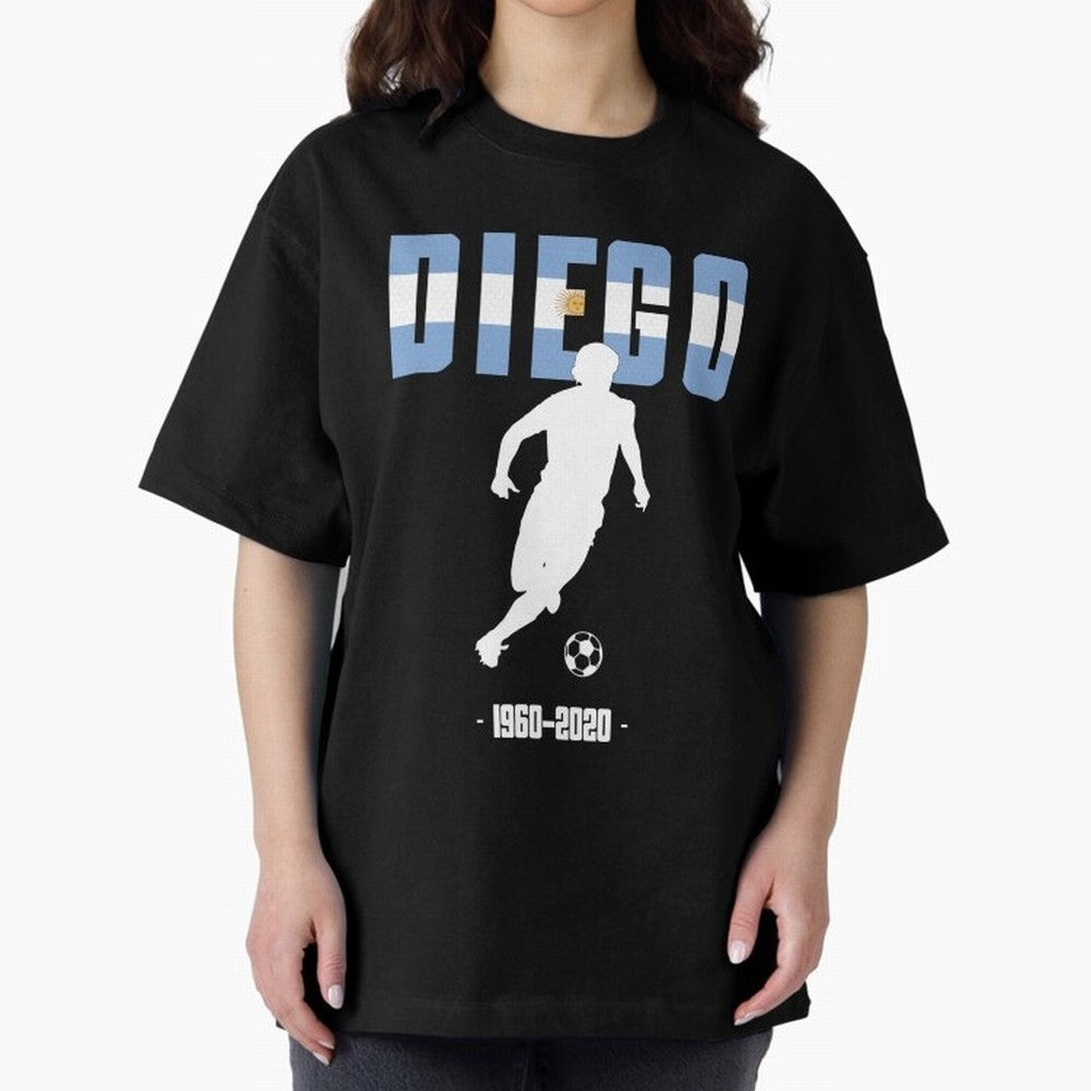 Diego 1960-2020 Oversized T-Shirt Turn Every Weekend Toward FIFA World Cup 2026 Group Stage Filled with CR7, Portugal, Spain and Germany Energy, Champion Mindset, Group Stage Buzz, Knockout Tension and Passionate Fan Culture; Perfect for Fans,