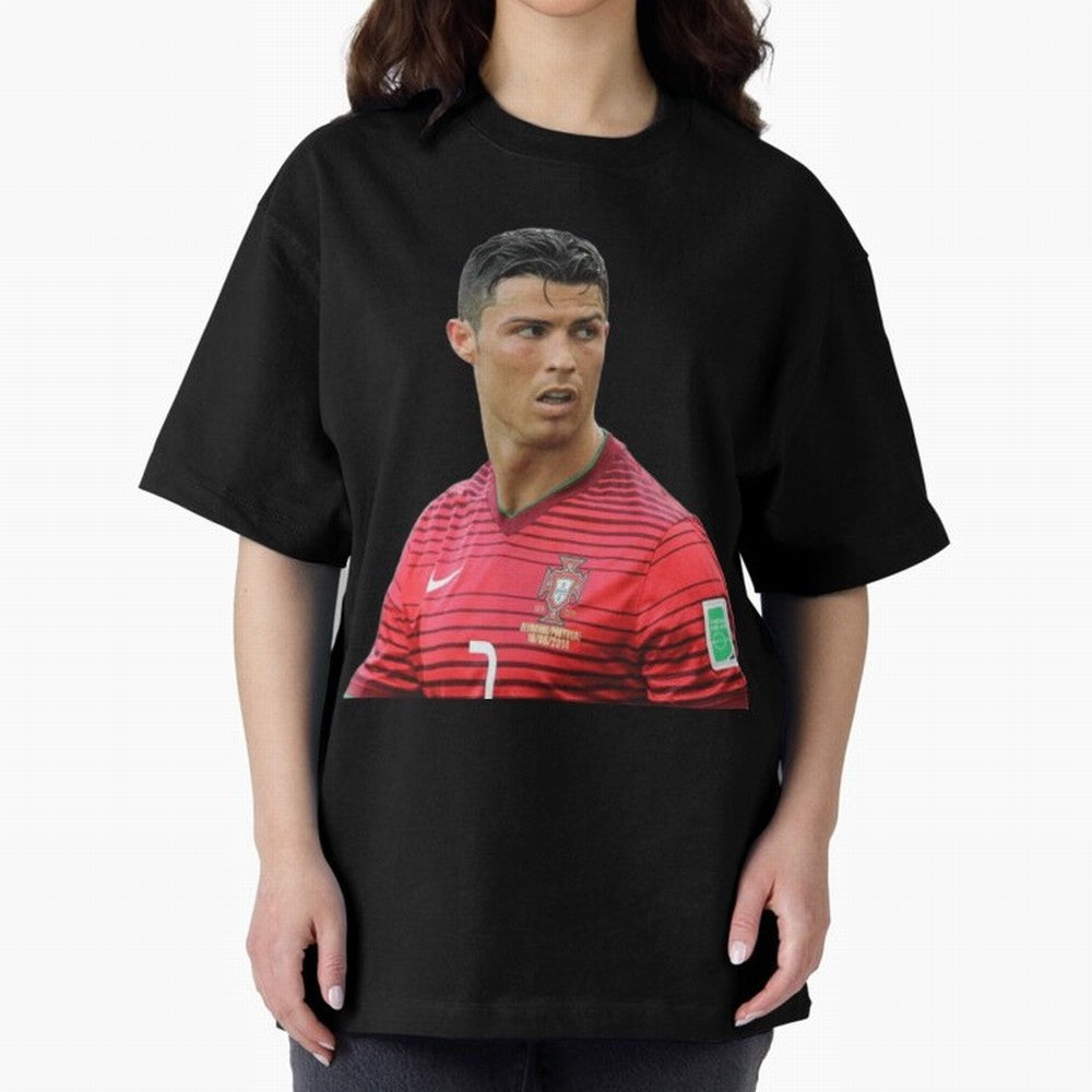 Ronaldo @AmazinProDesign Oversized T-Shirt Step into the FIFA World Cup 2026 Group Stage Journey through CR7 Highlights, England Pride, Championship Spirit, Famous Goals, Roaring Crowds and International Football Unity; Ideal for Fans Who Follow