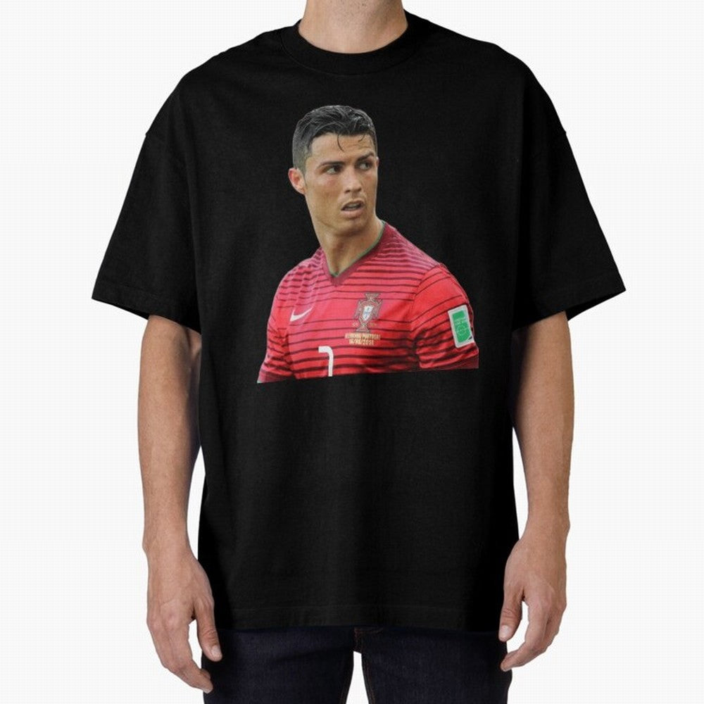 Ronaldo @AmazinProDesign Oversized T-Shirt Step into the FIFA World Cup 2026 Group Stage Journey through CR7 Highlights, England Pride, Championship Spirit, Famous Goals, Roaring Crowds and International Football Unity; Ideal for Fans Who Follow