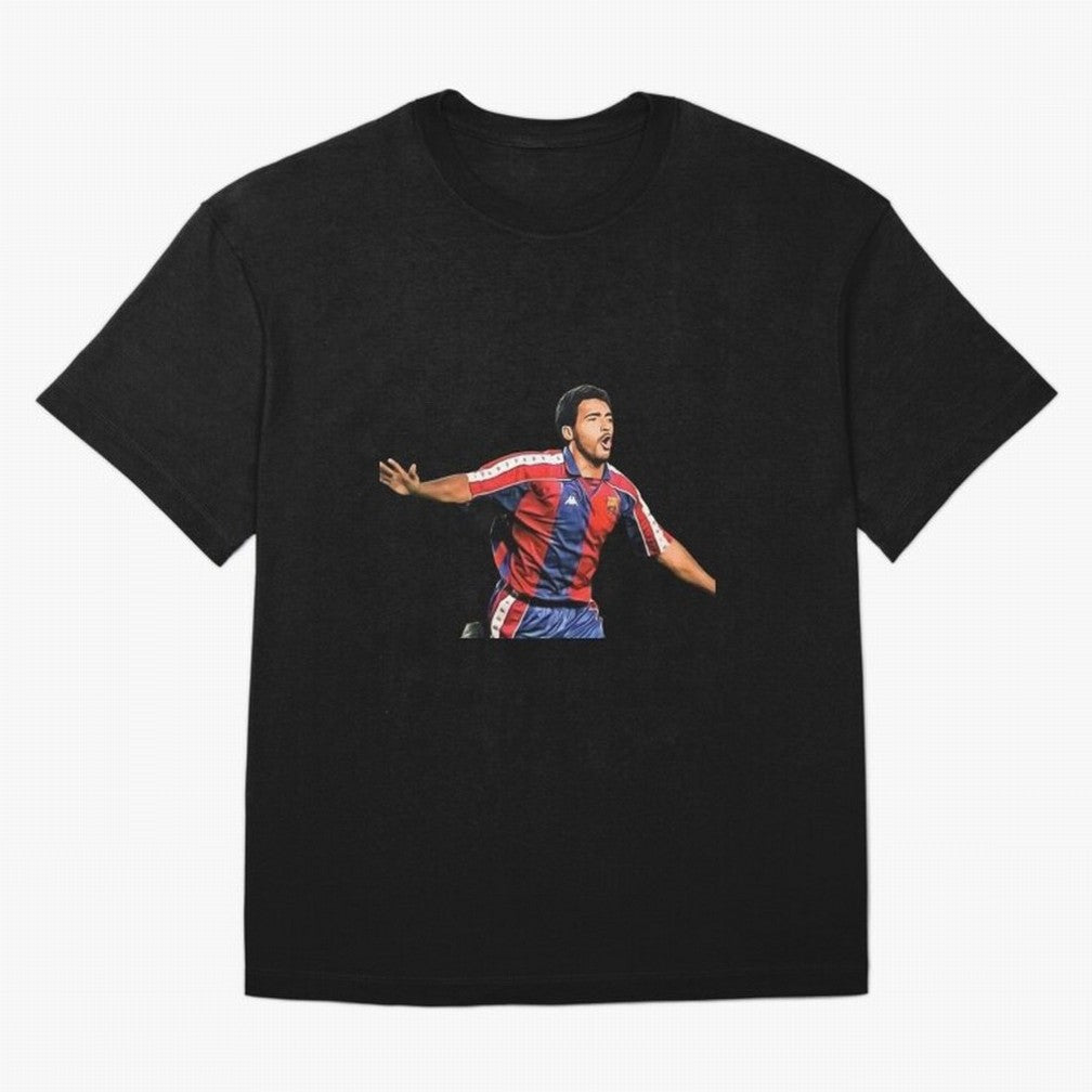 Legends of The Beautiful Game Cartoon Collection Legends Romario Cartoon Artwork162 Oversized T-Shirt Bring Match Day Fire to Match Day Hype around FIFA World Cup 2026, Mbappe and Neymar, Brazil, Portugal and Argentina, Tournament Hype, Historic