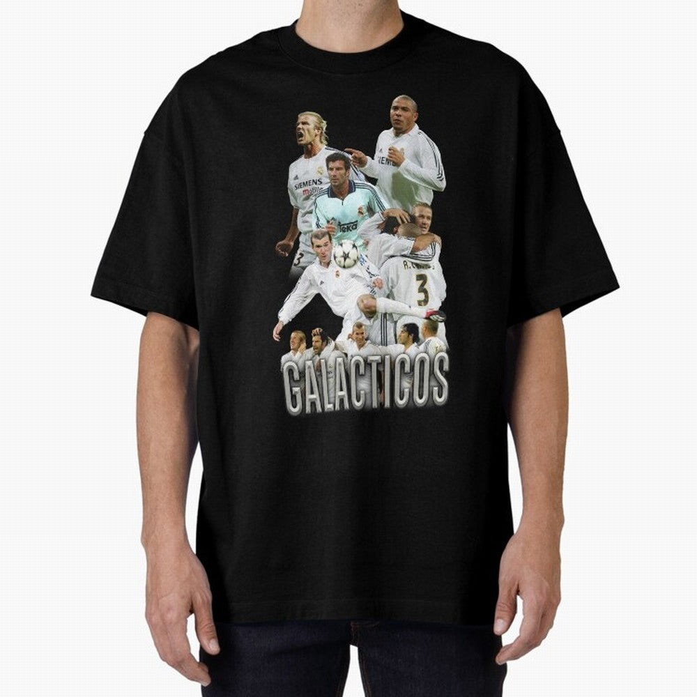 Galacticos Real Madrid Oversized T-Shirt Celebrate Rivalries and Pride in FIFA World Cup 2026 for Fans of Neymar and Portugal, Spain and Germany, Bringing Retro Football Energy, Iconic Rivalries, Trophy Chase Drama and Stadium Atmosphere; Made for