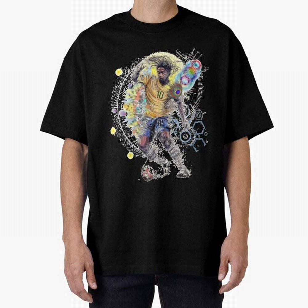Ronaldin Football Player Oversized T-Shirt Support the Legends of Match Day Hype around FIFA World Cup 2026, Neymar, Argentina, Stadium Memories, Football Loyalty, International Chants and Championship Tradition; Ideal for Football Dads, Football