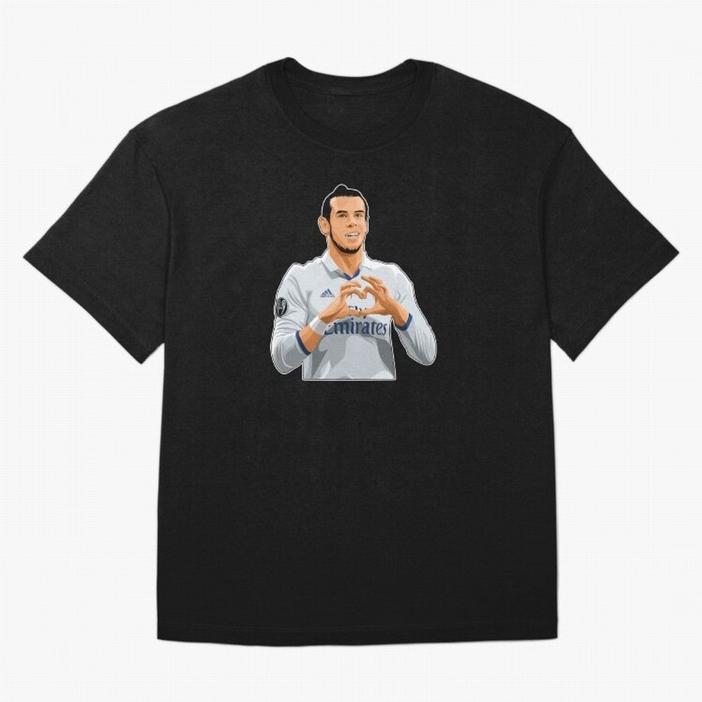 Gareth Bale Love Sign Celebration Oversized T-Shirt Honor Football Greatness during Match Day Hype around FIFA World Cup 2026 Group Stage, Cristiano Ronaldo, Haaland and CR7, Portugal, Spain and Germany, Champion Mindset, Group Stage Buzz, Knockout