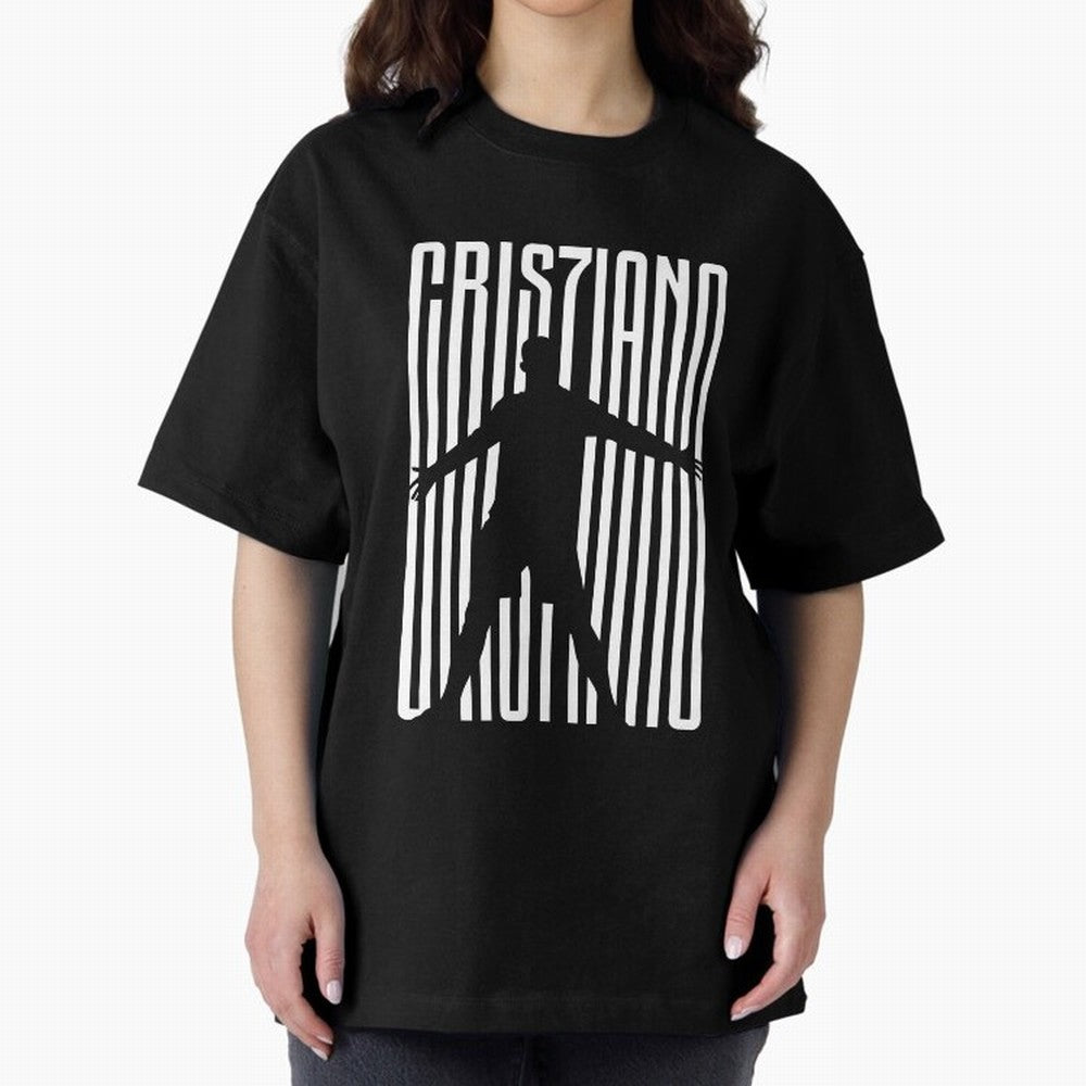 Christiano Ronaldo Icon black Jersey 2023 Oversized T-Shirt Treasure FIFA World Cup 2026 USA Canada Mexico Spirit, Made for Spain, Haaland, Classic Soccer Heritage, Championship Pressure, Fan Loyalty and International Pride; Made for Die Hard