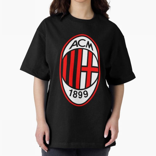 AC Milan Classic . Oversized T-Shirt Celebrate Soccer Greatness during FIFA World Cup 2026 Group Stage for Fans of Haaland and France and Portugal, Bringing Sports Nostalgia, International Competition, Famous Players and Unforgettable Victories;