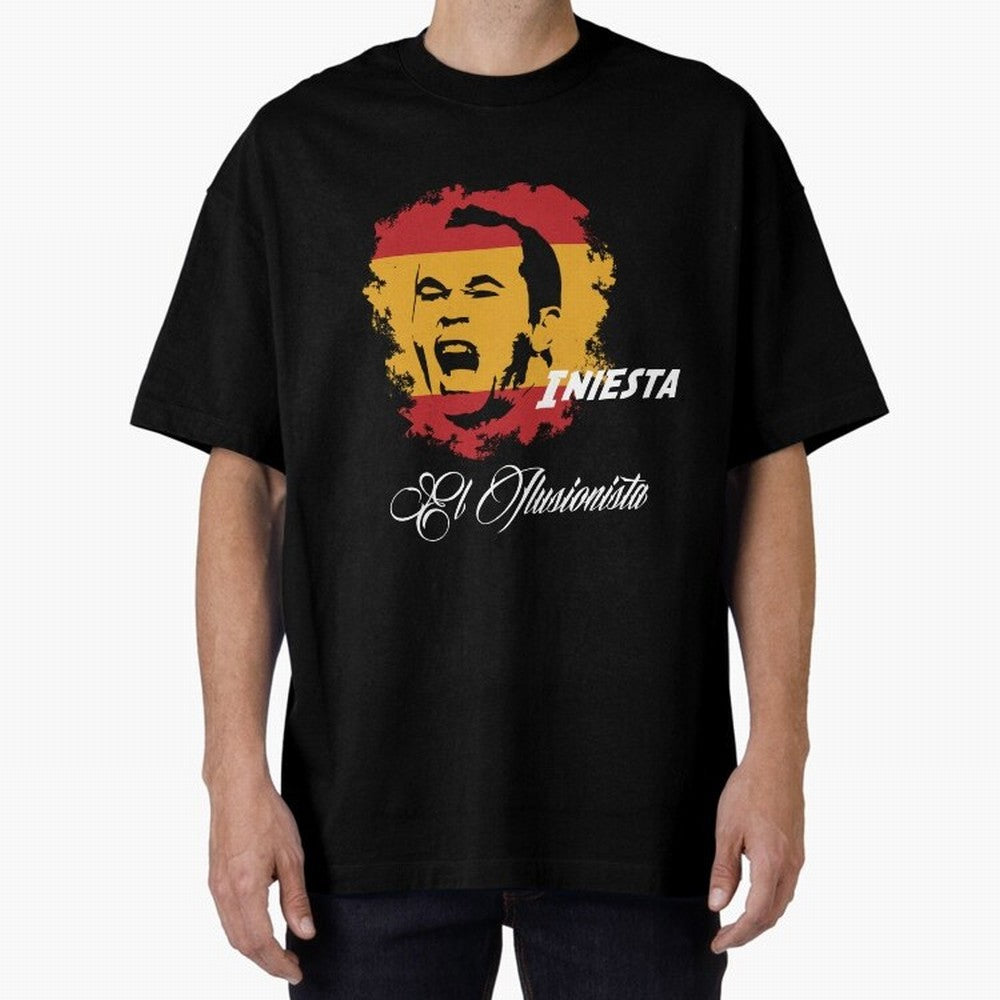 Spain Andres Iniesta Football World Cup 2014 Oversized T-Shirt Keep Football History Alive during FIFA World Cup 2026 Spirit, Featuring France and Portugal, Messi, CR7 and Mbappe, Soccer Culture, Superstar Moments, National Team Dreams and