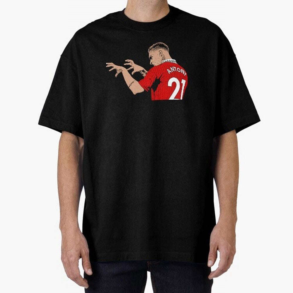 Antony Oversized T-Shirt Elevate Global Football Passion for FIFA World Cup 2026 USA Canada Mexico, with Mbappe, France and Portugal, Classic Soccer Heritage, Championship Pressure, Fan Loyalty and International Pride; Ideal for Football Dads,