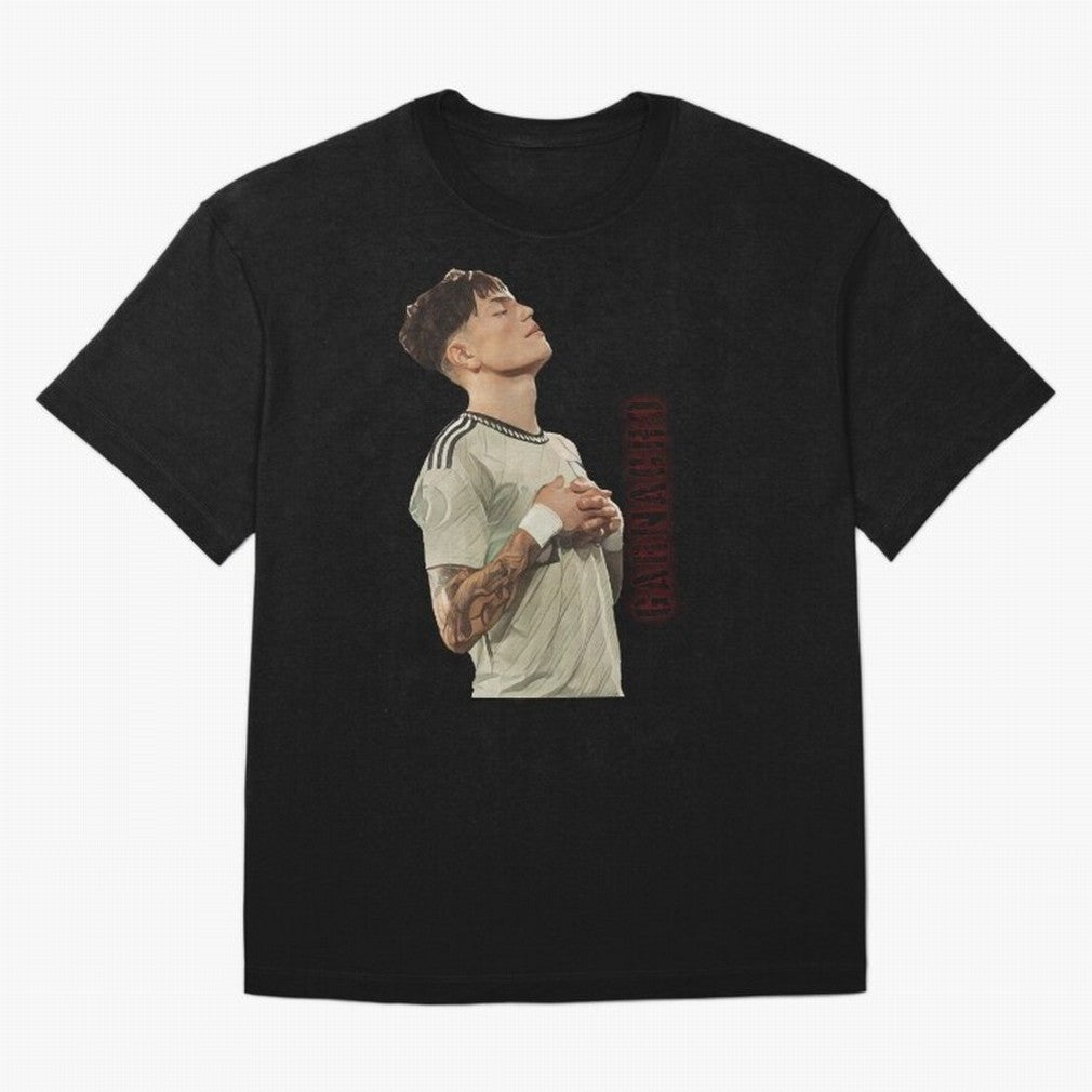 Alejandro Garnacho Oversized T-Shirt Bring World Football Passion into FIFA World Cup 2026 USA Canada Mexico for Fans of Cristiano Ronaldo, Haaland and CR7 and Argentina and Brazil, Bringing Vintage Soccer Flavor, Modern Football Stars, National