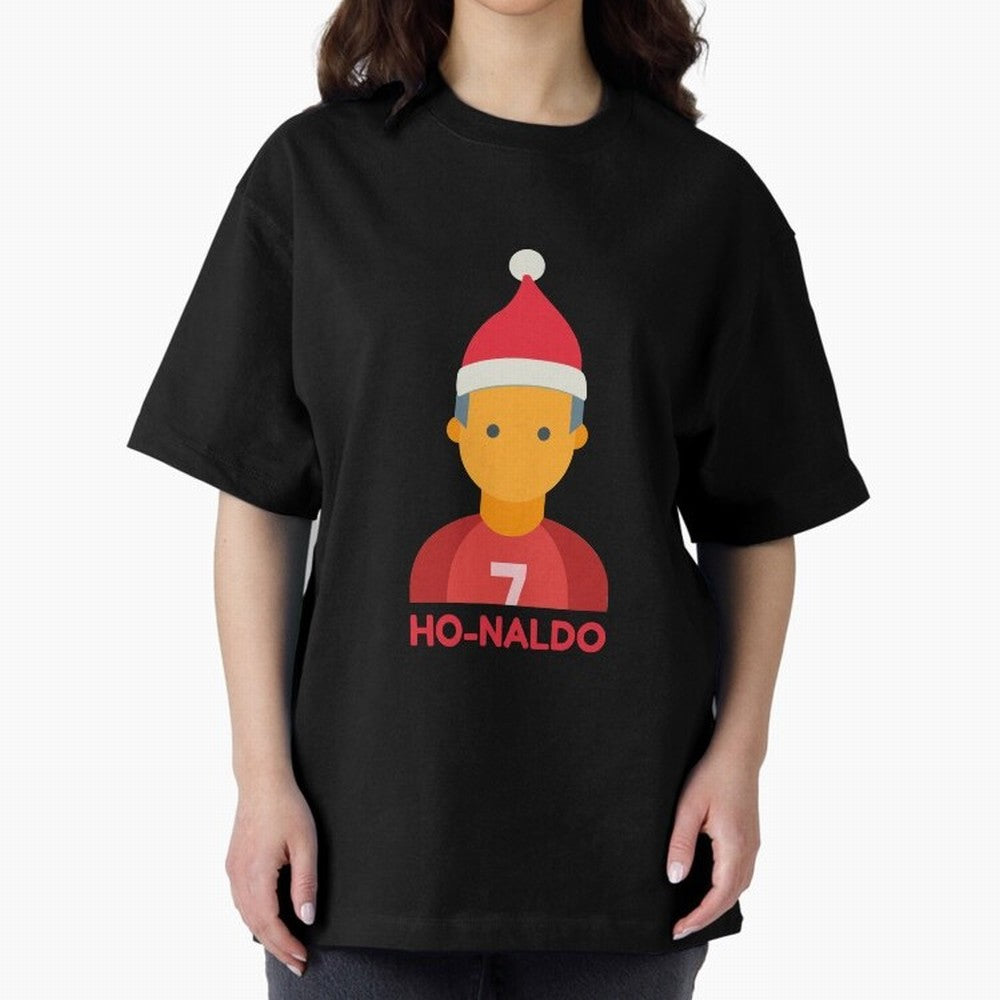 HO-NALDO - Funny Ronaldo Christmas Oversized T-Shirt Relive the Noise and Pride of FIFA World Cup 2026 for Fans of Messi, Neymar and Mbappe and Brazil, Bringing Tournament Hype, Historic Matchups, Family Viewing Parties and Global Sports Pride;