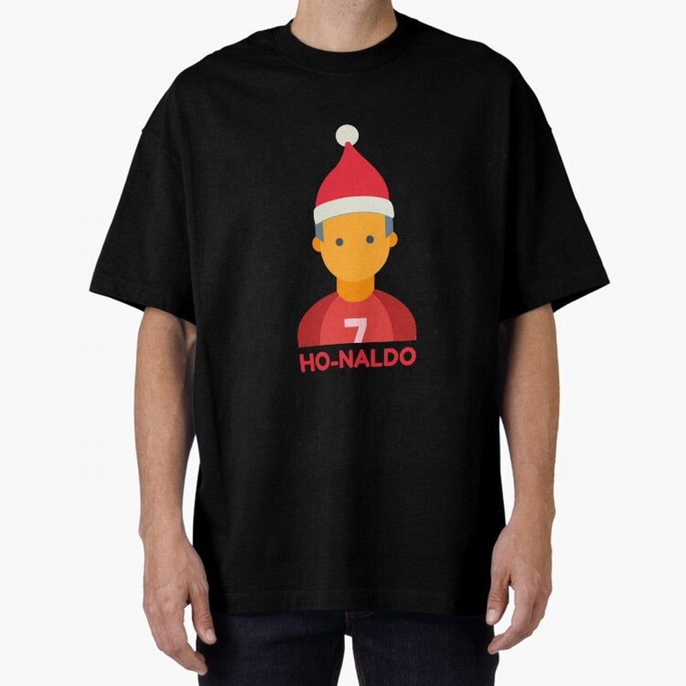 HO-NALDO - Funny Ronaldo Christmas Oversized T-Shirt Relive the Noise and Pride of FIFA World Cup 2026 for Fans of Messi, Neymar and Mbappe and Brazil, Bringing Tournament Hype, Historic Matchups, Family Viewing Parties and Global Sports Pride;