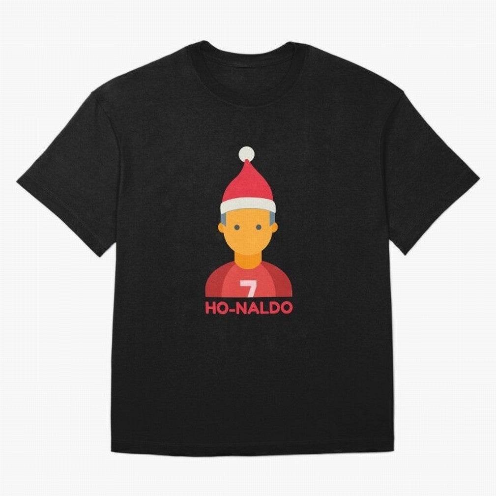 HO-NALDO - Funny Ronaldo Christmas Oversized T-Shirt Relive the Noise and Pride of FIFA World Cup 2026 for Fans of Messi, Neymar and Mbappe and Brazil, Bringing Tournament Hype, Historic Matchups, Family Viewing Parties and Global Sports Pride;