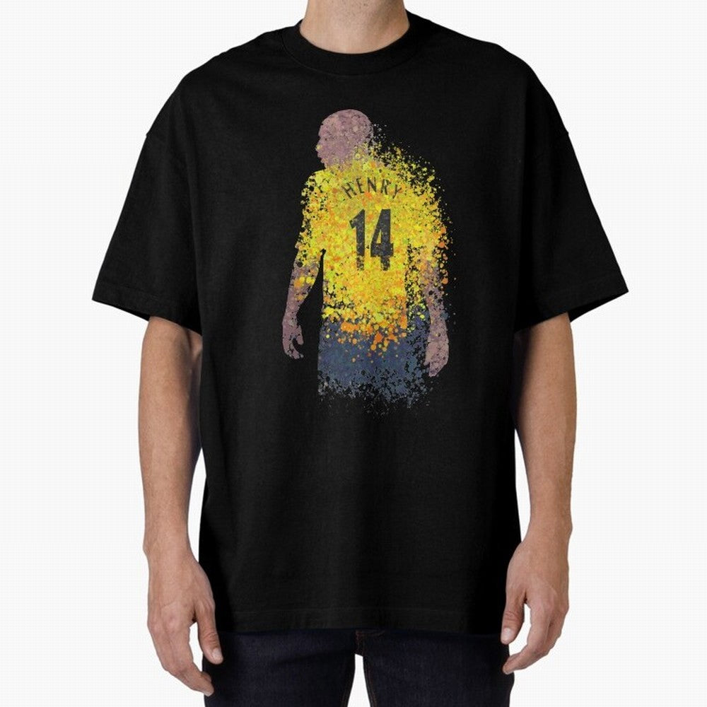 Thierry Henry Arsenal Illustration Oversized T-Shirt Celebrate Football Dreams Across FIFA World Cup 2026 Group Stage Celebrating Cristiano Ronaldo, Haaland and CR7, Portugal, Spain and Germany Energy, Retro Football Energy, Iconic Rivalries,