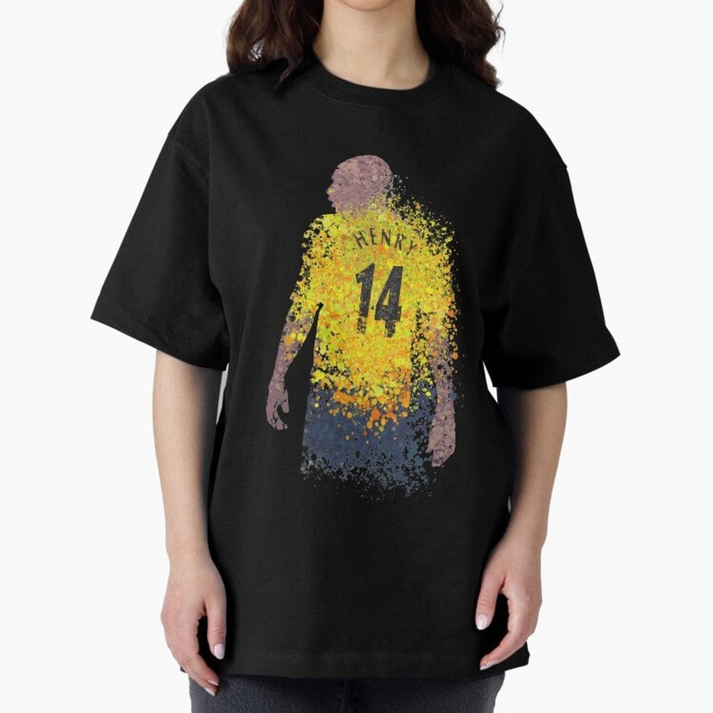 Thierry Henry Arsenal Illustration Oversized T-Shirt Celebrate Football Dreams Across FIFA World Cup 2026 Group Stage Celebrating Cristiano Ronaldo, Haaland and CR7, Portugal, Spain and Germany Energy, Retro Football Energy, Iconic Rivalries,